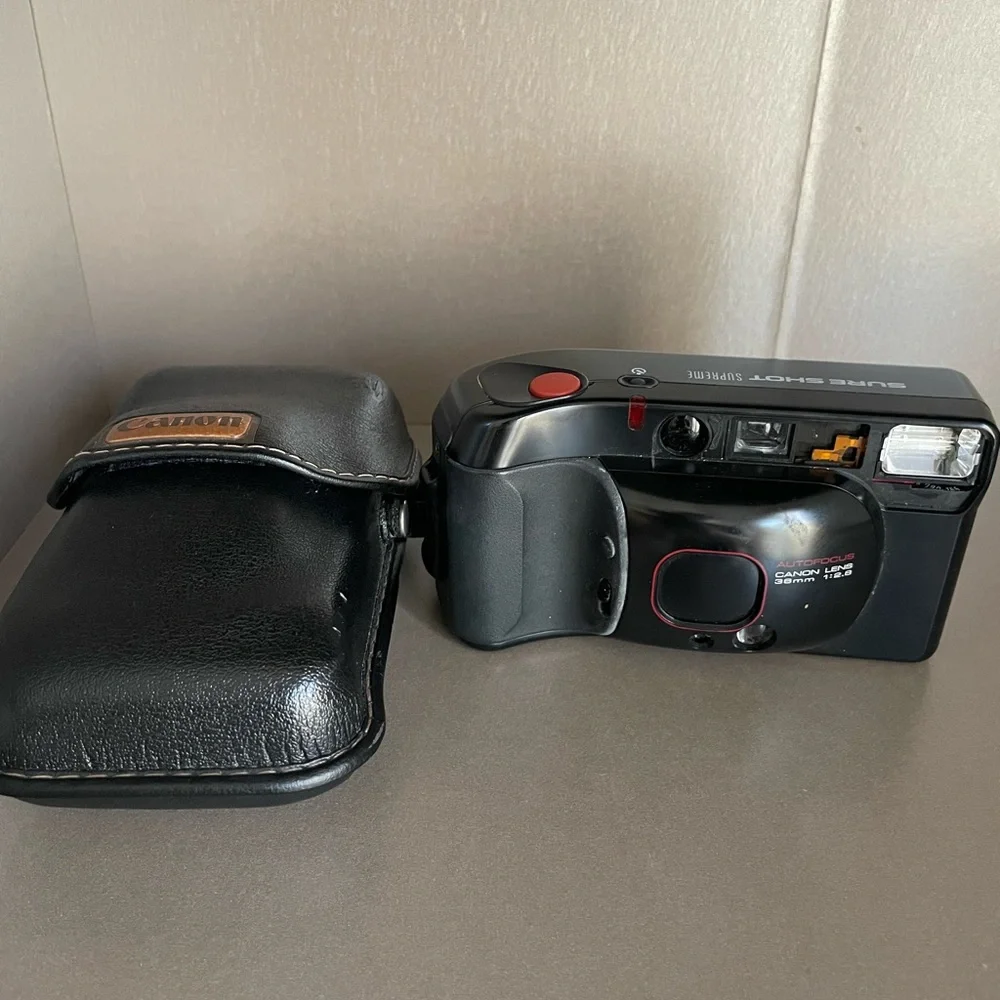Canon Sure Shot Supreme Point and Shoot 35mm Film Camera - Untested with Case